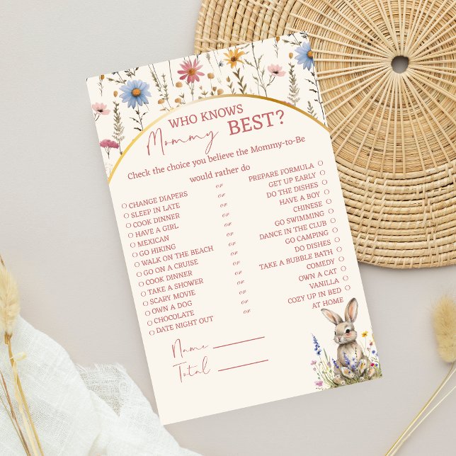 Flyer Floral neutra suave de conejito que conoce mejor a (Subido por el creador)