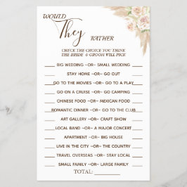 Flyer Floral Prefieren ducha tarjeta de juego