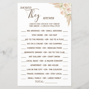 Flyer Floral Prefieren ducha tarjeta de juego