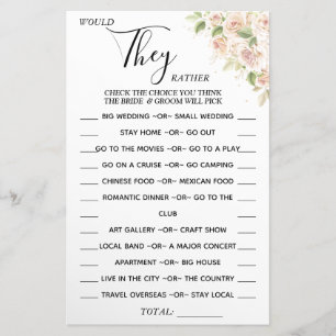 Flyer Floral Prefieren ducha tarjeta de juego