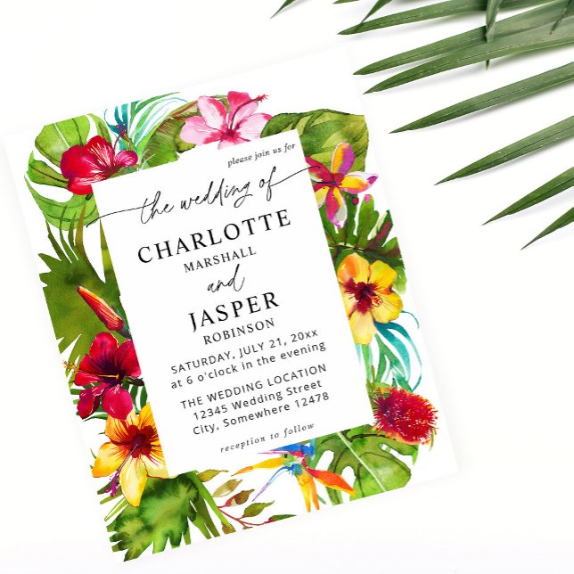 Flyer Floral tropical con colores presupuestarios (Subido por el creador)