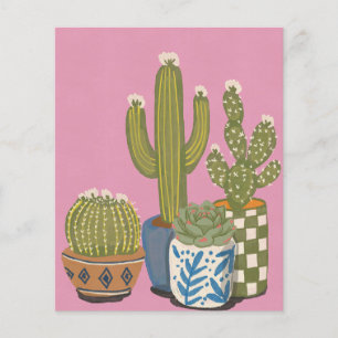 Flyer Flores de Cactus Rosadas