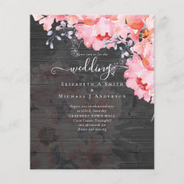 Flyer Flores de Cerezo Sublimes Rosa PAQUETE DE BODAS -