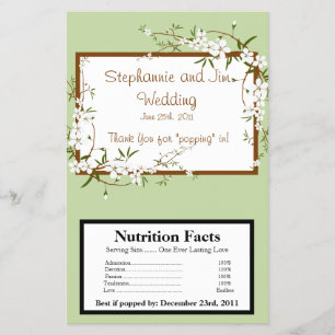 Flyer Flores de dogwood de envoltura de palomitas de mic