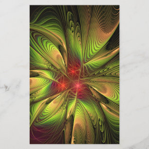 Flyer Flores de fantasía fractal blandas y tendientes