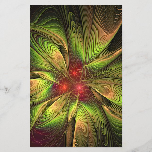 Flyer Flores de fantasía fractal blandas y tendientes (Frente)