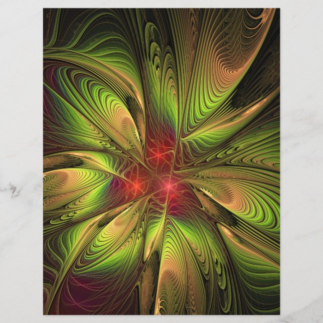 Flyer Flores de fantasía fractal blandas y tendientes (Frente)