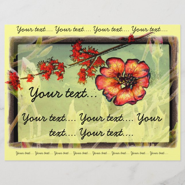 Flyer Flores rojas (Frente)