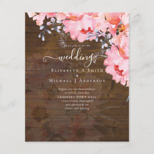Flyer Flores Rosadas Sublimes COLECCIÓN DE BODAS - PRESU