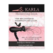 Flores rosas Salón de belleza Secador de pelo Esti