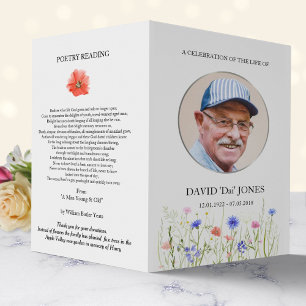 Flyer Flores Silvestres de Colores Foto Obiturario Plate