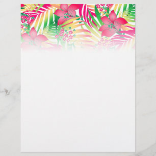 Flyer Flores tropicales de colores