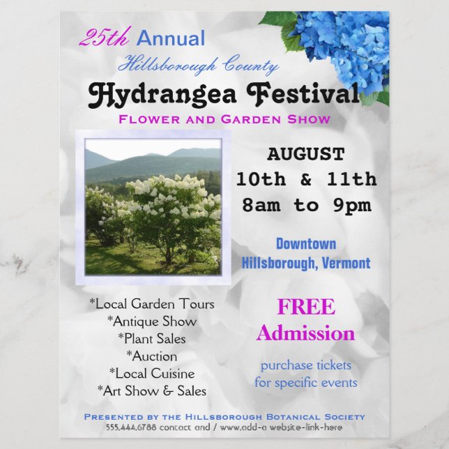 Flyer Flores y Personalizados show de jardín (Frente)