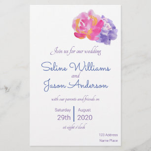 Flyer Flower Invitation Design