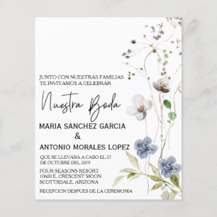 Flyer Flower Nuestra Boda, Navidades Bodas de España