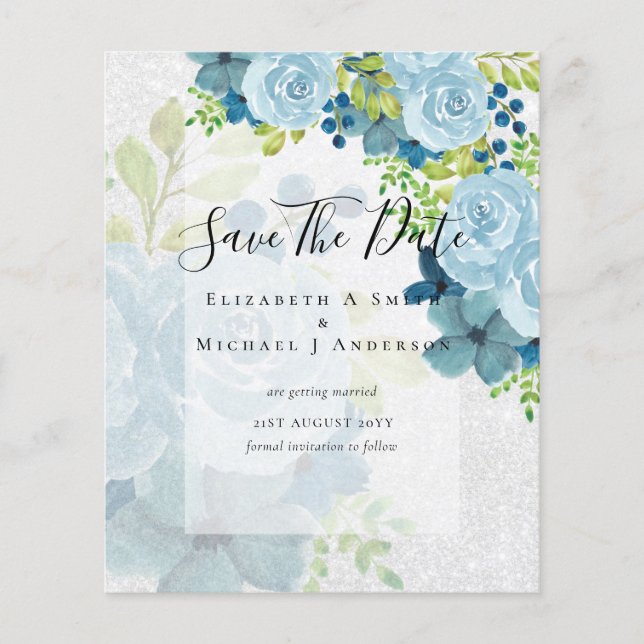 FLYER FLUJOS AZULES DOSTILES GUARDAR FECHAS - PRESUPUEST (Frente)