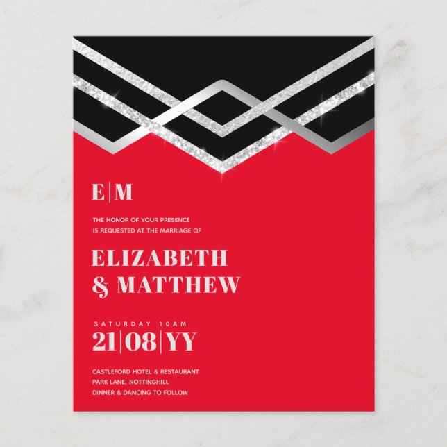 Flyer FLYER, el Boda presupuestario más bajo, invita a l (Frente)