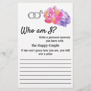 Flyer Flyer, who am I? - Violet Flowers