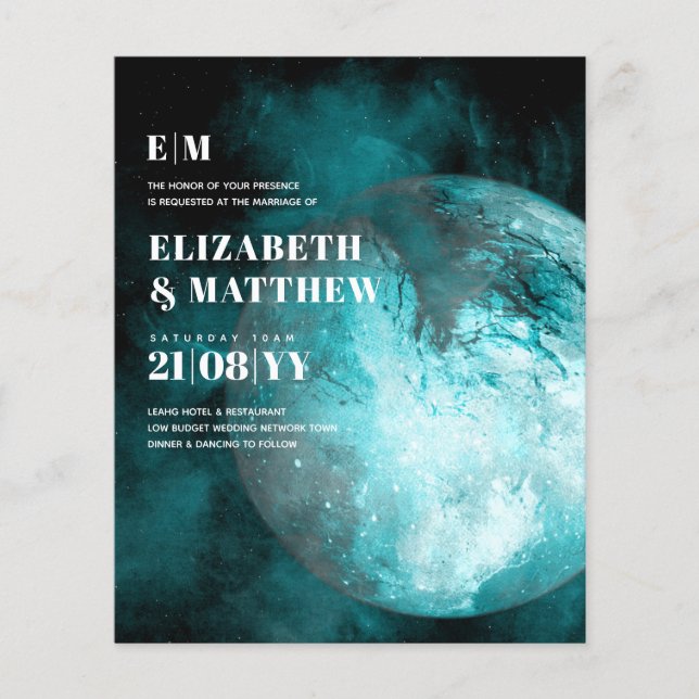 Flyer FLYERS, Boda de presupuesto más bajo, LUNA de medi (Frente)