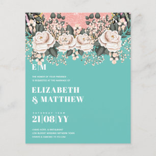 Flyer FLYERS, el Boda de presupuesto más bajo, flores ro