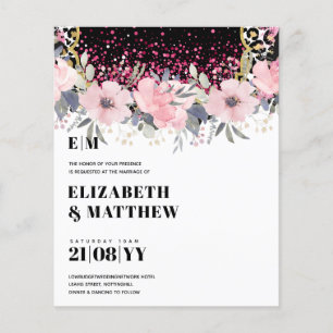 Flyer FLYERS, el Boda de presupuesto más bajo, flores ro
