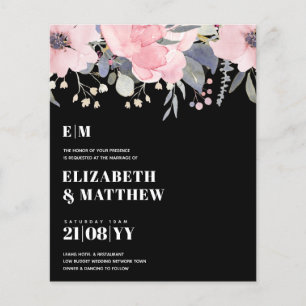 Flyer FLYERS, el Boda de presupuesto más bajo, flores ro