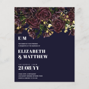 Flyer FLYERS, el Boda de presupuesto más bajo, Plum Mars