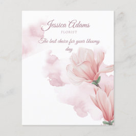 Flyer Folletín floral de acuarela romántica