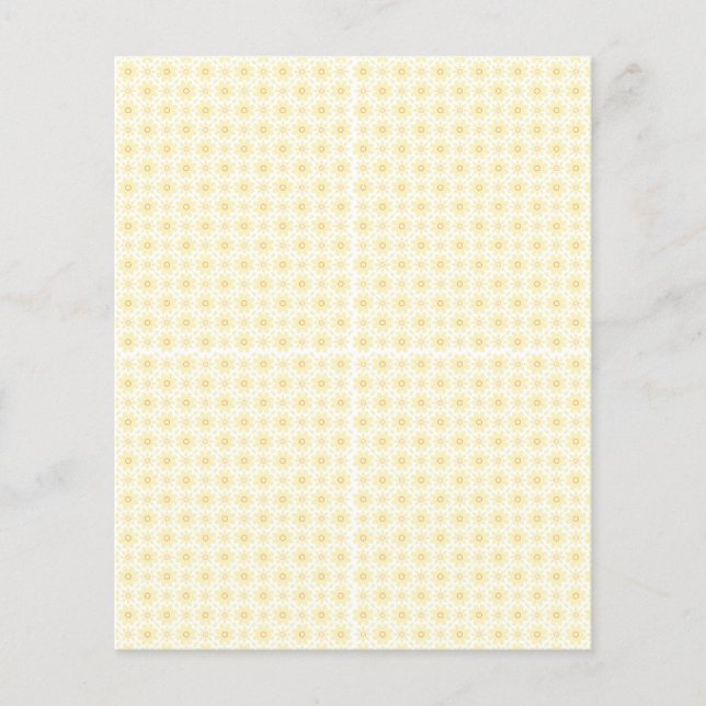 Flyer fondo amarillo y blanco con círculos pequeños (Frente)