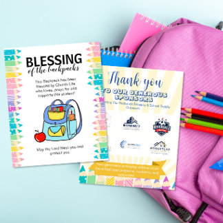 Flyer Fondo comunitario de la iglesia de la bendición de