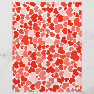 Flyer Fondo de Corazones Rojos