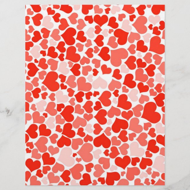 Flyer Fondo de Corazones Rojos (Frente)