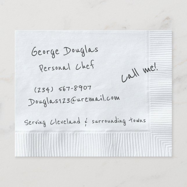 Flyer Fondo de la servilleta (Frente)