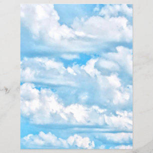 Flyer Fondo de nubes soleadas felices festivas