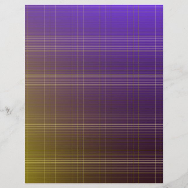 Flyer Fondo del patrón morado a dorado (Frente)