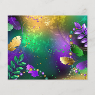 Flyer Fondo irlandés mardi gras con cuentas