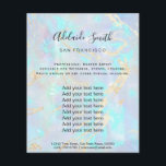 Flyer fondo opal de piedra<br><div class="desc">volante de artista profesional de maquillaje en salón de belleza</div>