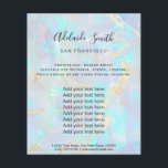 Flyer fondo opal de piedra<br><div class="desc">volante de artista profesional de maquillaje en salón de belleza</div>