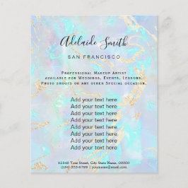 Flyer fondo opal de piedra