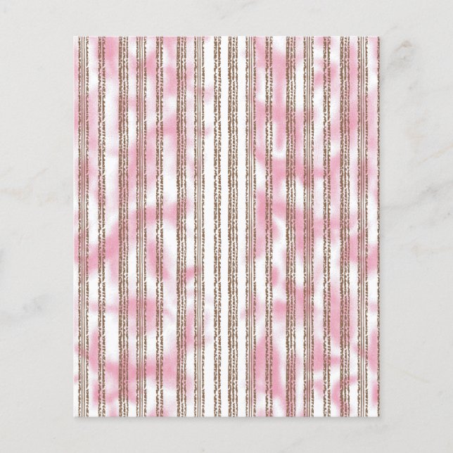 Flyer fondo rayado rosa y blanco (Frente)