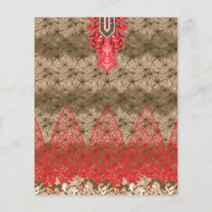 Flyer fondo rojo y marrón con borde rojo