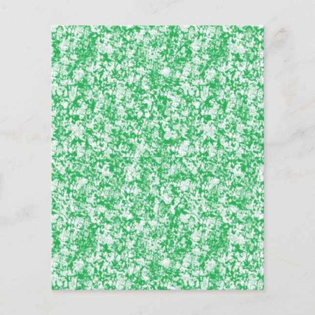Flyer fondo verde y blanco con pequeños puntos blancos (Frente)