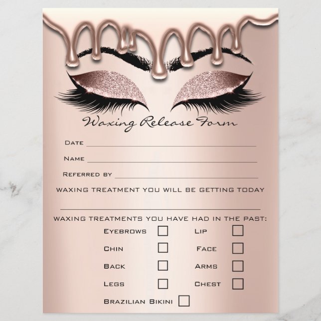 Flyer Forma 1 de liberación de responsabilidad por depil (Frente)