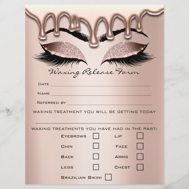 Flyer Forma 1 de liberación de responsabilidad por depil (Frente)