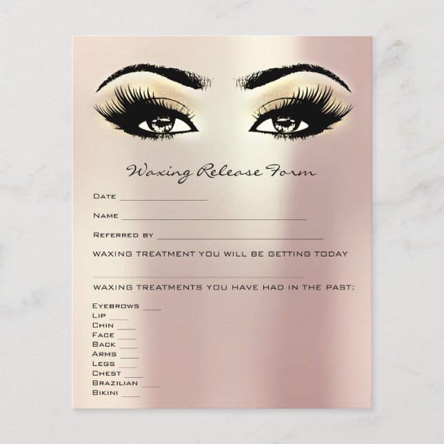 Flyer Forma 1 de liberación de responsabilidad por depil (Frente)