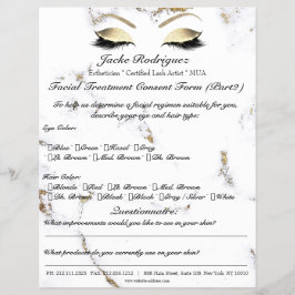 Flyer Forma de consentimiento para el tratamiento facial