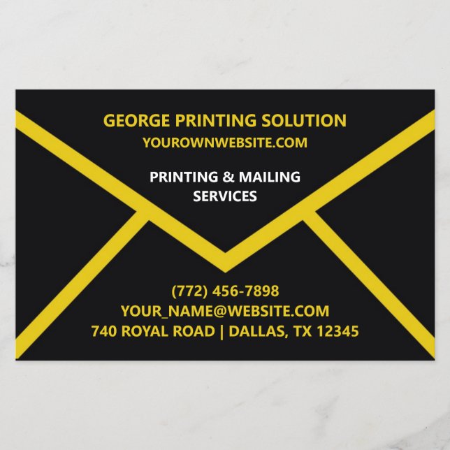 Flyer Forma de sobres única (Frente)