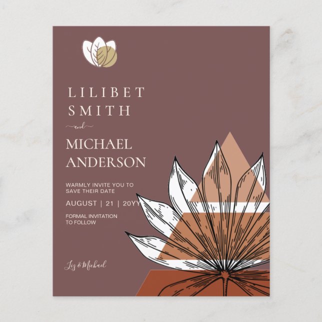 Flyer Formas abstractas escandinavas japonesas GUARDAR L (Frente)