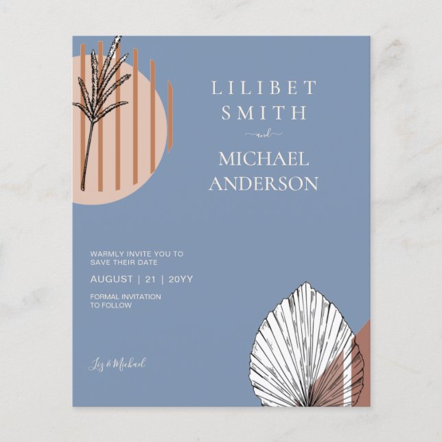 Flyer Formas abstractas escandinavas japonesas GUARDAR L (Frente)