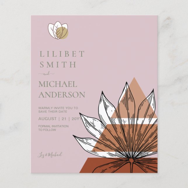 Flyer Formas abstractas escandinavas japonesas GUARDAR L (Frente)